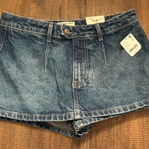 Free People Denim Blue Mini Skirt